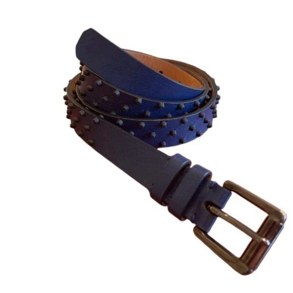 JIMMY CHOO Blue leather with Rubber Studs